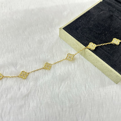 [⭐Corinne]CLOVER 6 MOTIF DIAMOND BRACELET