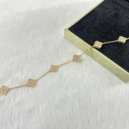 [⭐Corinne]CLOVER 6 MOTIF DIAMOND BRACELET