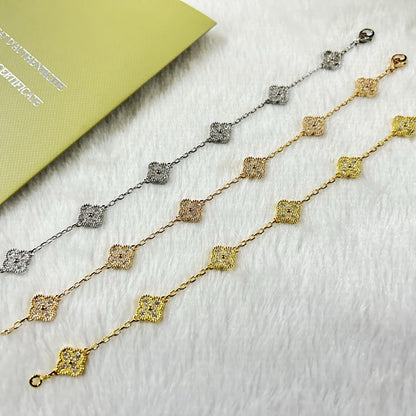 [⭐Corinne]CLOVER 6 MOTIF DIAMOND BRACELET