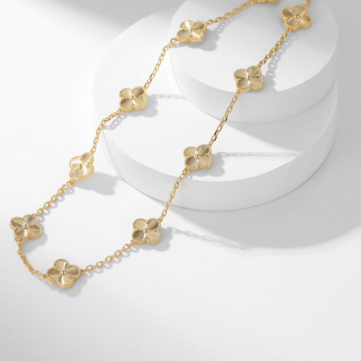 [⭐Corinne]CLOVER 10 MOTIFS LASER NECKLACE