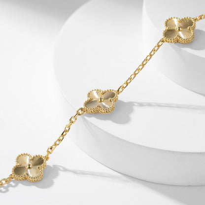 [⭐Corinne]CLOVER 10 MOTIFS LASER NECKLACE