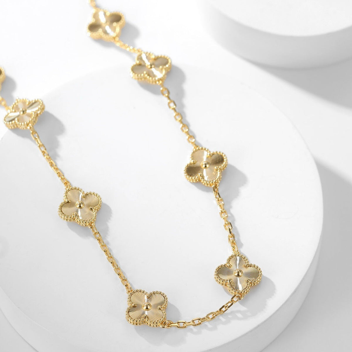 [⭐Corinne]CLOVER 10 MOTIFS LASER NECKLACE