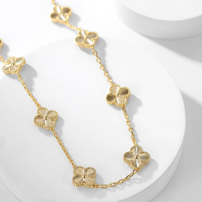 [⭐Corinne]CLOVER 10 MOTIFS LASER NECKLACE