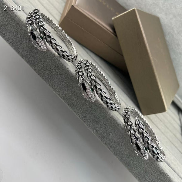[⭐Corinne]NEW OBSIDIAN & DIAMOND SERPENT BRACELET