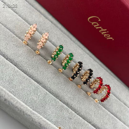 [⭐Corinne]NEW COLORED GEMSTONE COLLECTION SMALL HOOP EARRINGS