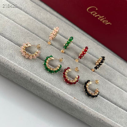 [⭐Corinne]NEW COLORED GEMSTONE COLLECTION SMALL HOOP EARRINGS