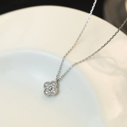 [⭐Corinne]CLOVER MINI 9.5MM PENDANT DIAMOND NECKLACE