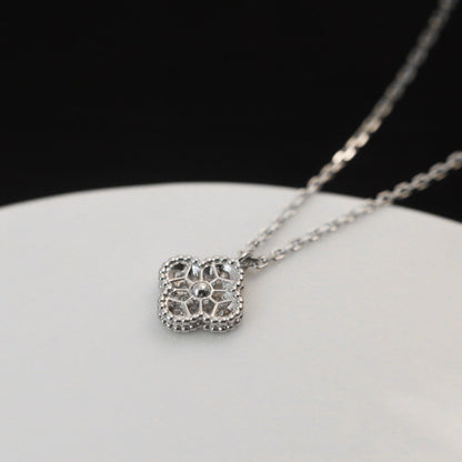 [⭐Corinne]CLOVER MINI 9.5MM PENDANT DIAMOND NECKLACE