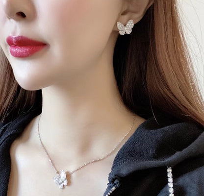 [⭐Corinne]BUTTERFLY ALL DIAMOND EARRINGS