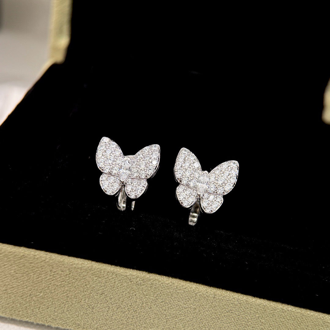 [⭐Corinne]BUTTERFLY ALL DIAMOND EARRINGS