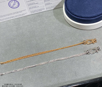 [⭐Corinne]FORCE SMALL HORSESHOE  DIAMOND CHAIN ROPE BRACELET