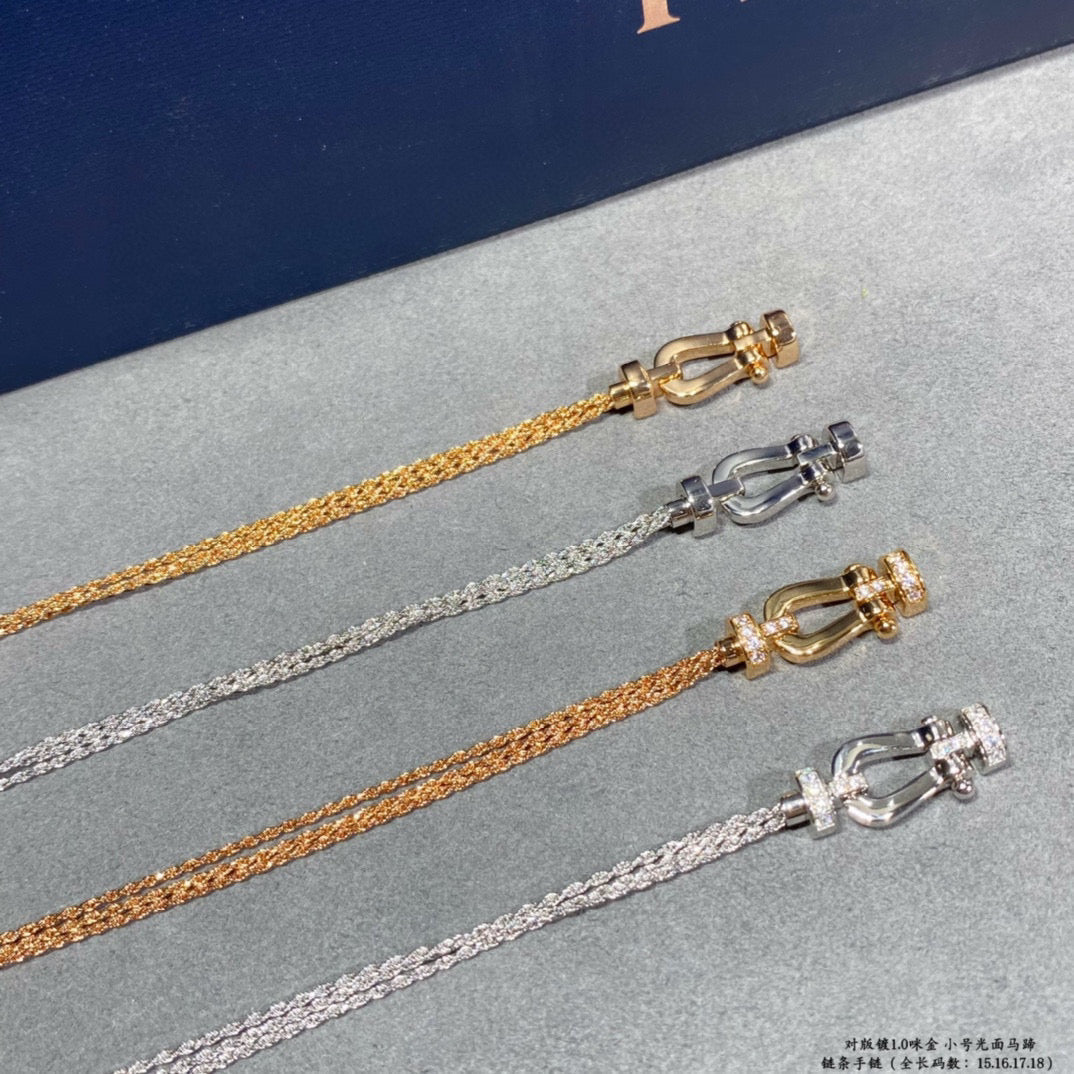 [⭐Corinne]FORCE SMALL HORSESHOE  DIAMOND CHAIN ROPE BRACELET
