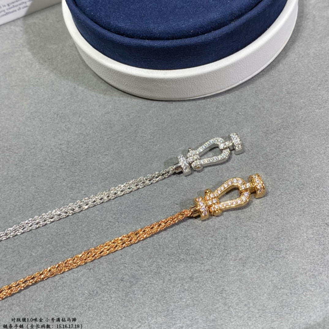 [⭐Corinne]FORCE SMALL HORSESHOE  DIAMOND CHAIN ROPE BRACELET