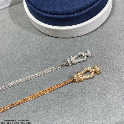 [⭐Corinne]FORCE SMALL HORSESHOE  DIAMOND CHAIN ROPE BRACELET