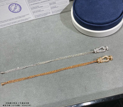 [⭐Corinne]FORCE SMALL HORSESHOE  DIAMOND CHAIN ROPE BRACELET