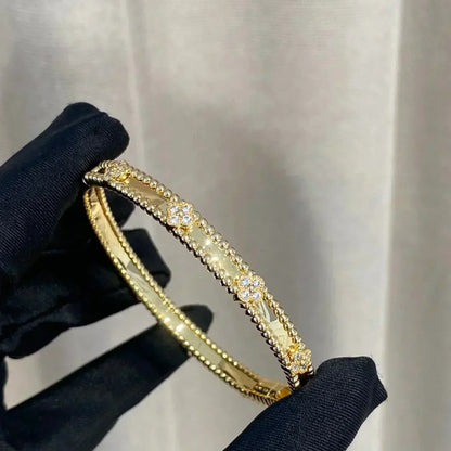 [⭐Corinne]CLOVER BRACELET 4MM DIAMONDS