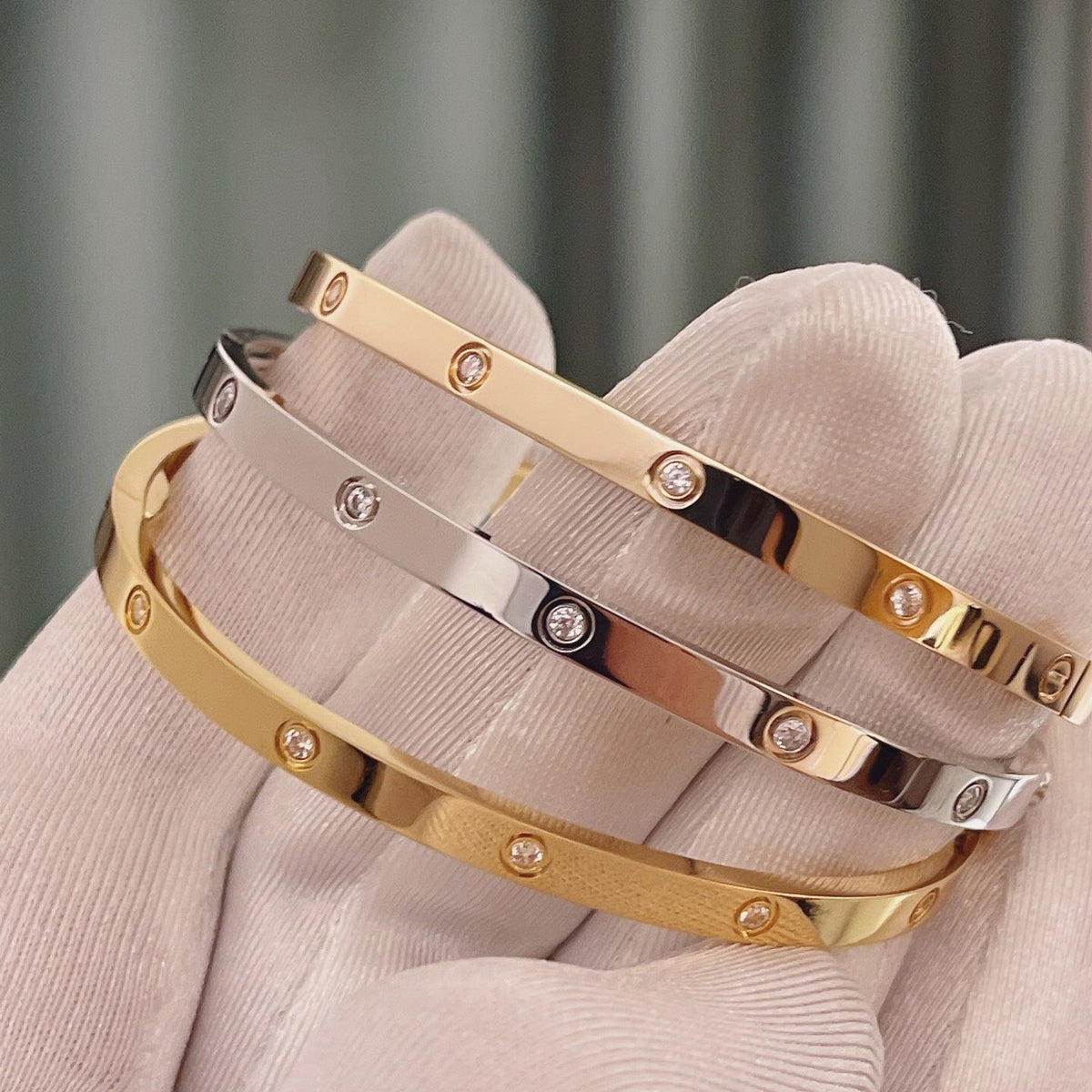 [⭐Corinne]LOVE BRACELET 3.65MM 10 DIAMONDS