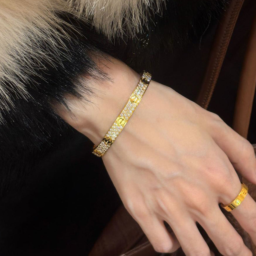 [⭐Corinne]LOVE BRACELET 6.1MM DIAMOND-PAVED