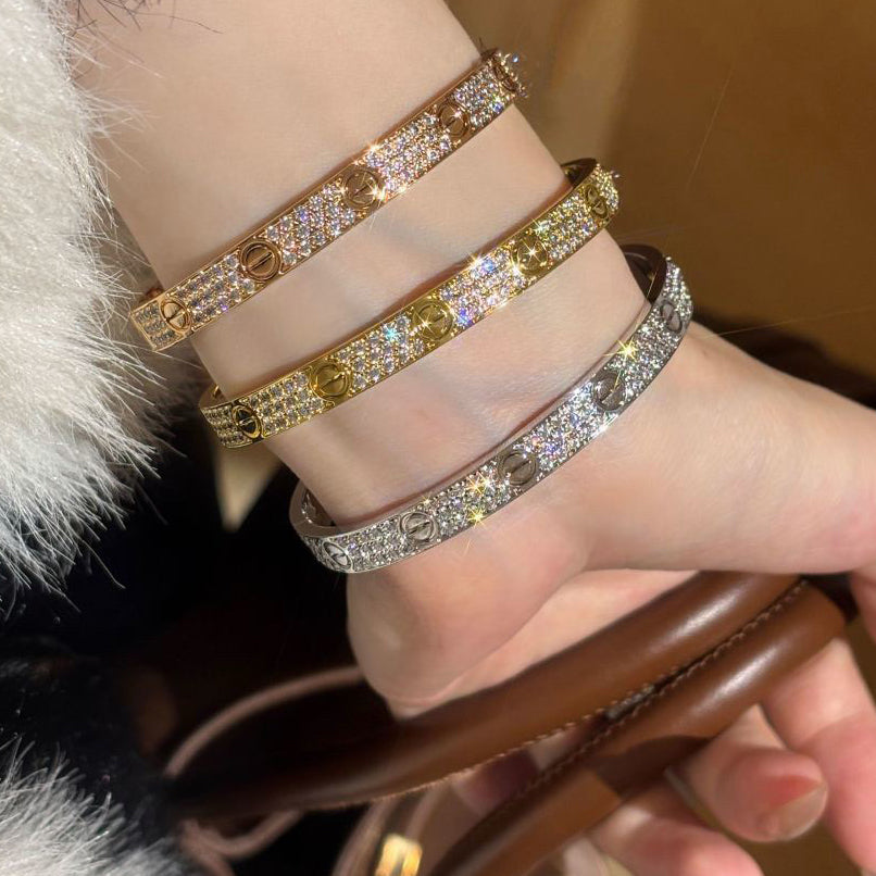[⭐Corinne]LOVE BRACELET 6.1MM DIAMOND-PAVED