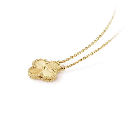 [⭐Corinne]CLOVER 15MM LASER NECKLACE