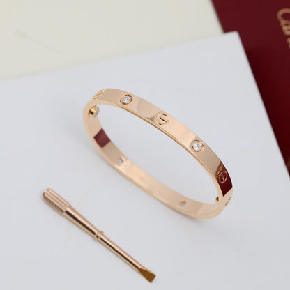 [⭐Corinne]LOVE BRACELET 6.1MM 4 DIAMONDS