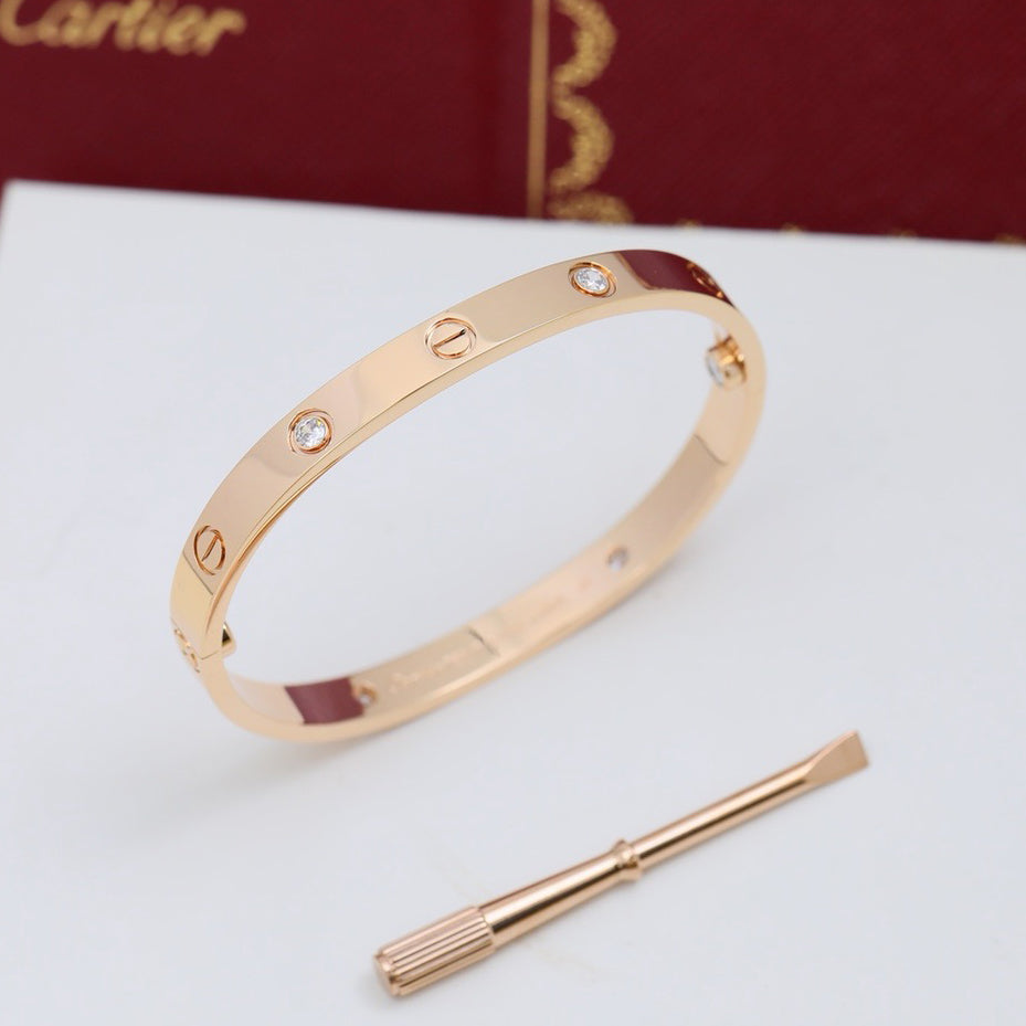 [⭐Corinne]LOVE BRACELET 6.1MM 4 DIAMONDS