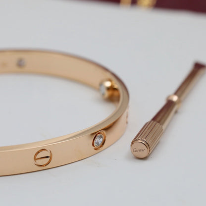 [⭐Corinne]LOVE BRACELET 6.1MM 4 DIAMONDS