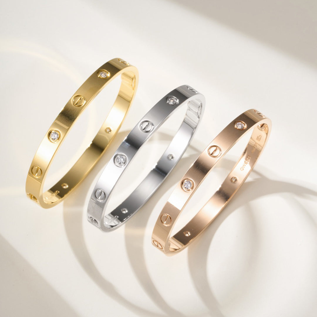 [⭐Corinne]LOVE BRACELET 6.1MM 4 DIAMONDS