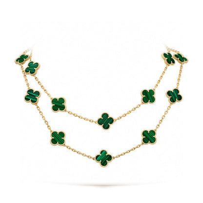[⭐Corinne]CLOVER 20 MOTIFS MALACHITE GOLD