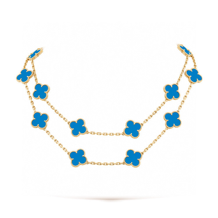 [⭐Corinne]CLOVER 20 MOTIFS TURQUOISE GOLD