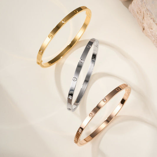 [⭐Corinne]LOVE BRACELET 3.65MM 6 DIAMONDS