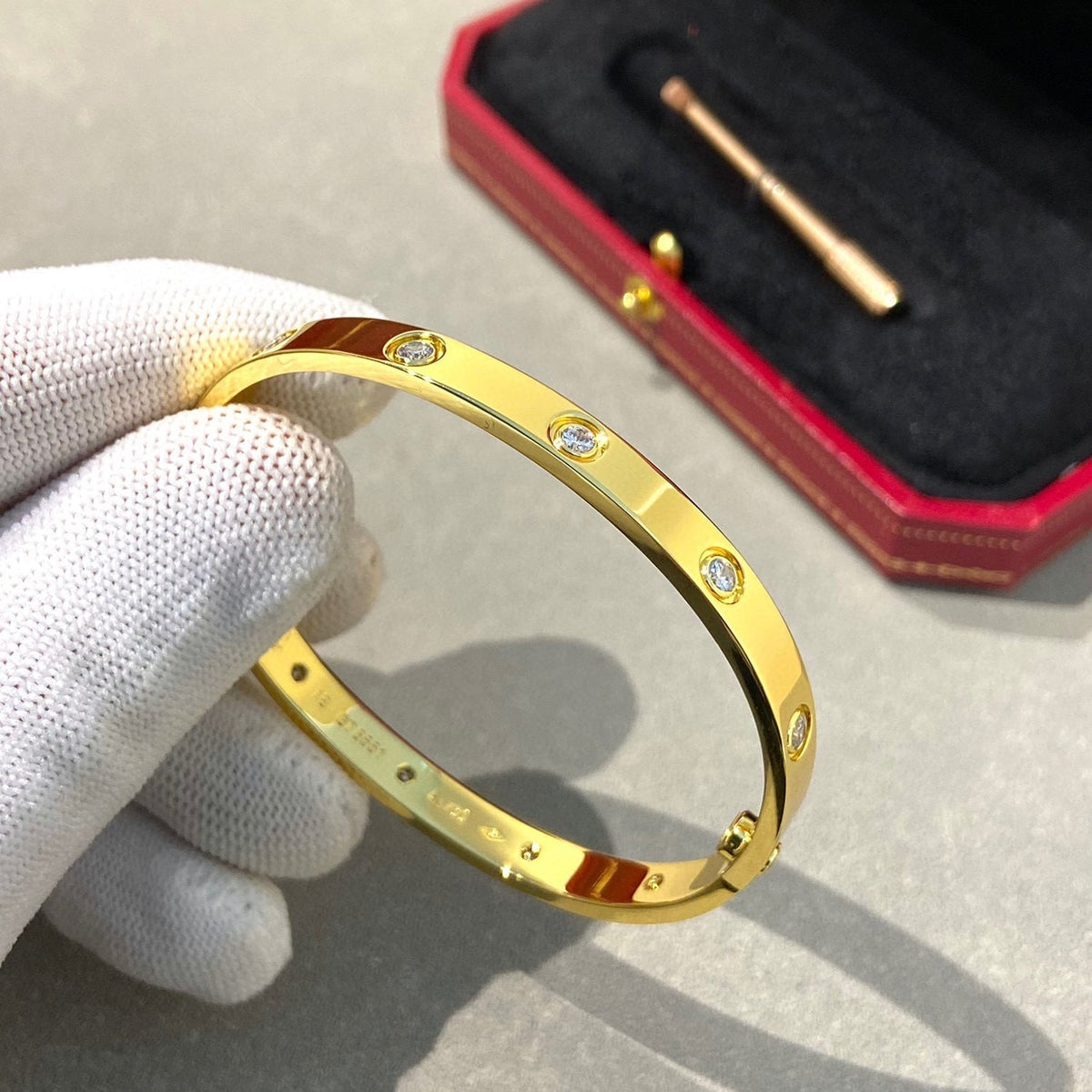 [⭐Corinne]LOVE BRACELET 6.1MM 10 DIAMONDS