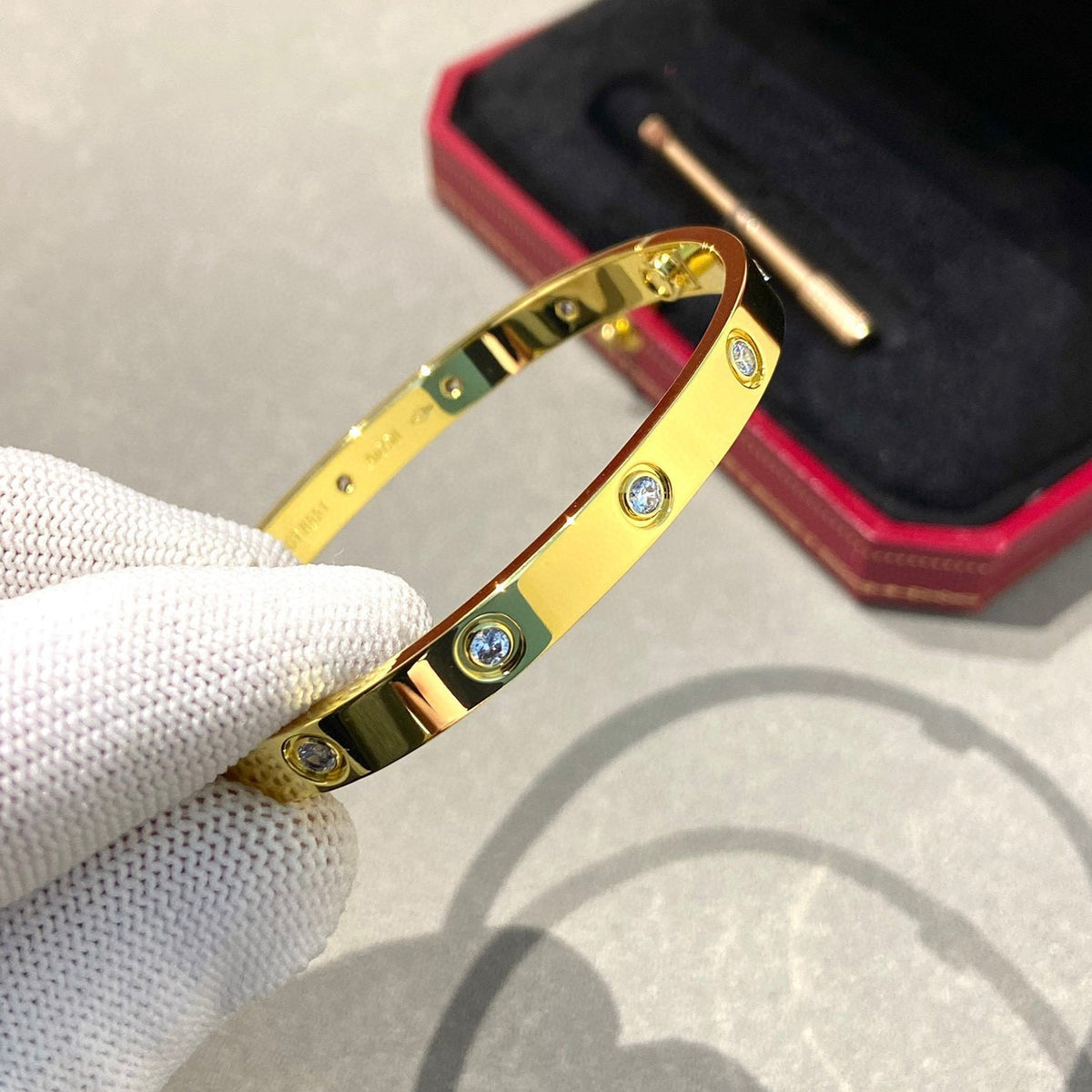 [⭐Corinne]LOVE BRACELET 6.1MM 10 DIAMONDS