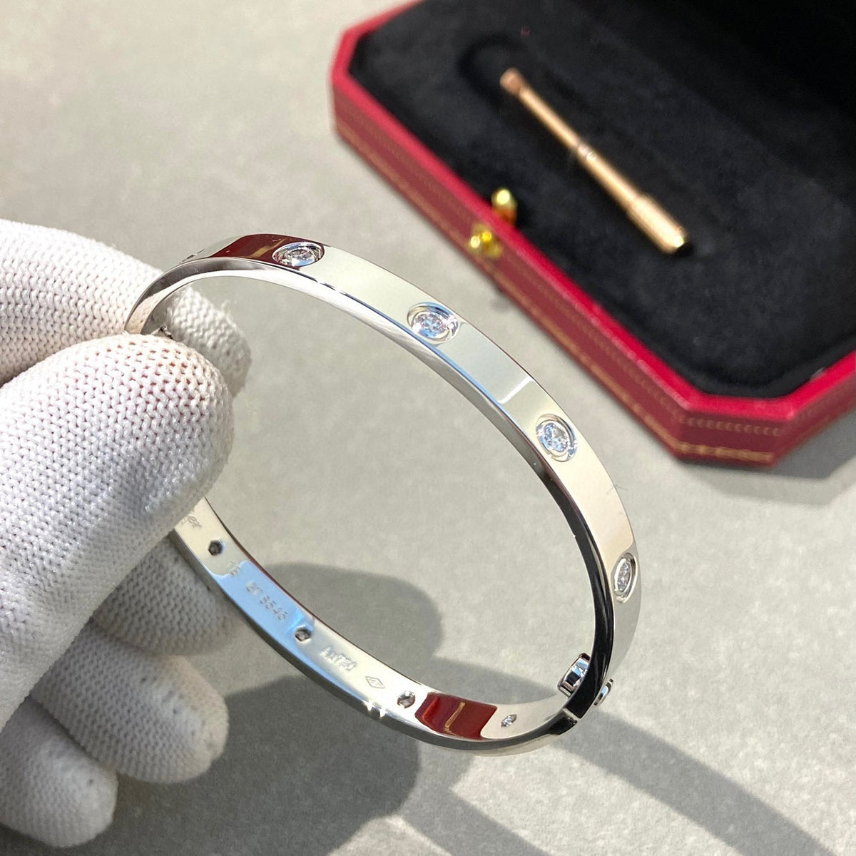 [⭐Corinne]LOVE BRACELET 6.1MM 10 DIAMONDS