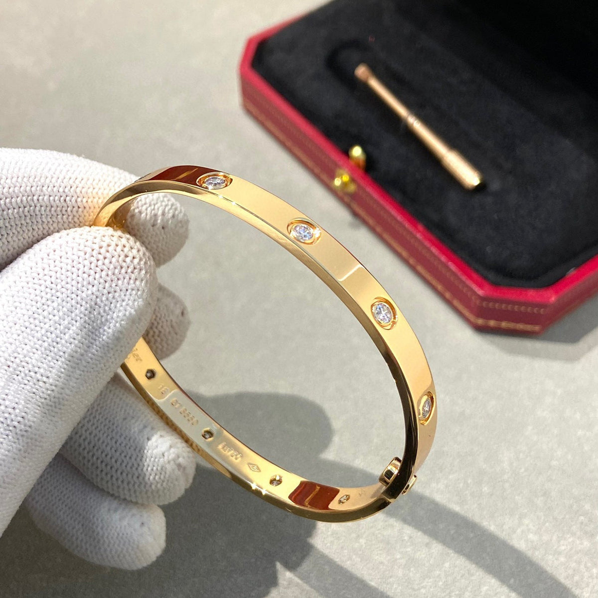 [⭐Corinne]LOVE BRACELET 6.1MM 10 DIAMONDS