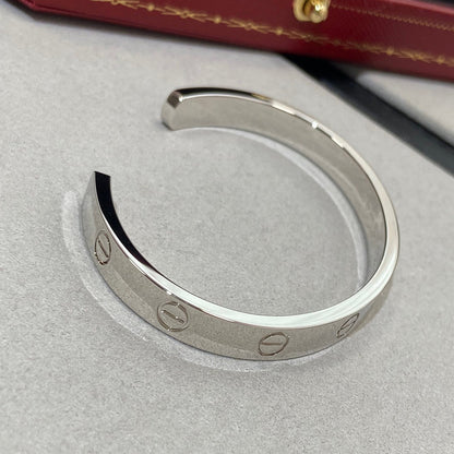 [⭐Corinne]LOVE BRACELET 6.1MM 1 DIAMOND OPEN CUFF