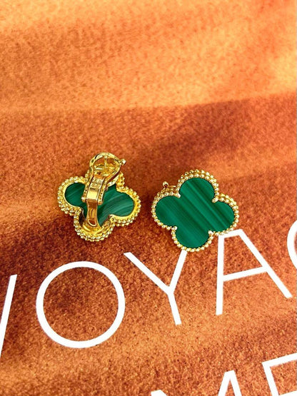[⭐Corinne] CLOVER LARGE (20mm) 1 MOTIFS GREENER MOP STUD EARRINGS