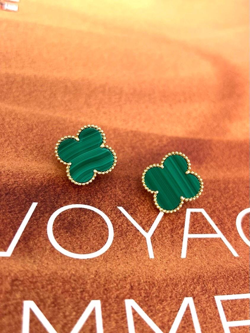[⭐Corinne] CLOVER LARGE (20mm) 1 MOTIFS GREENER MOP STUD EARRINGS