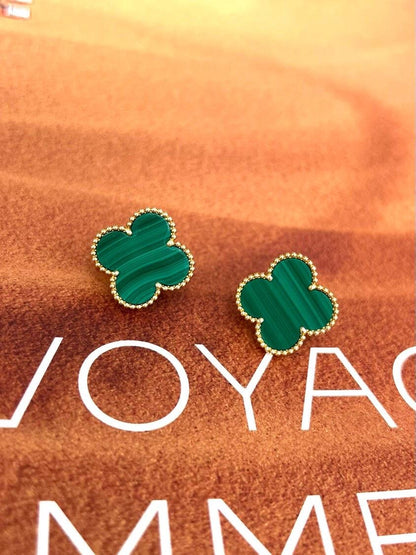 [⭐Corinne] CLOVER LARGE (20mm) 1 MOTIFS GREENER MOP STUD EARRINGS