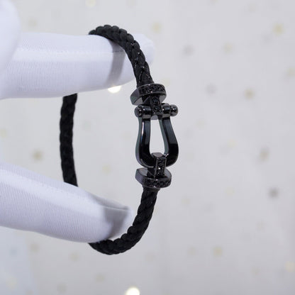 [⭐Corinne]FORCE LARGE SERIES HORSESHOE BLACK SAMURAI BRACELET