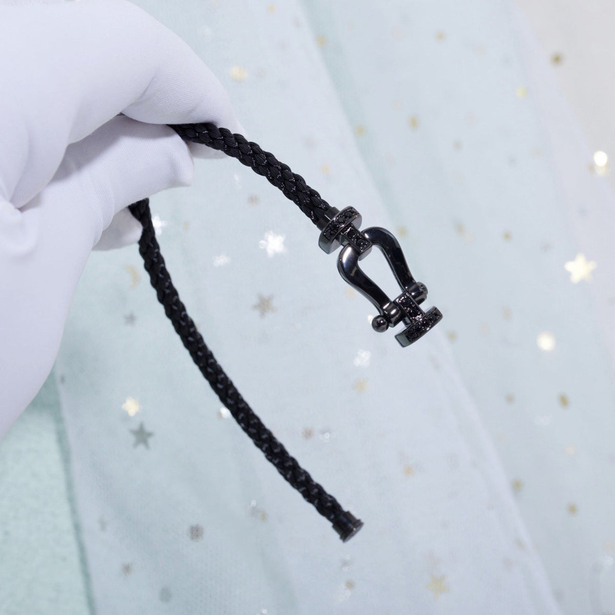 [⭐Corinne]FORCE LARGE SERIES HORSESHOE BLACK SAMURAI BRACELET