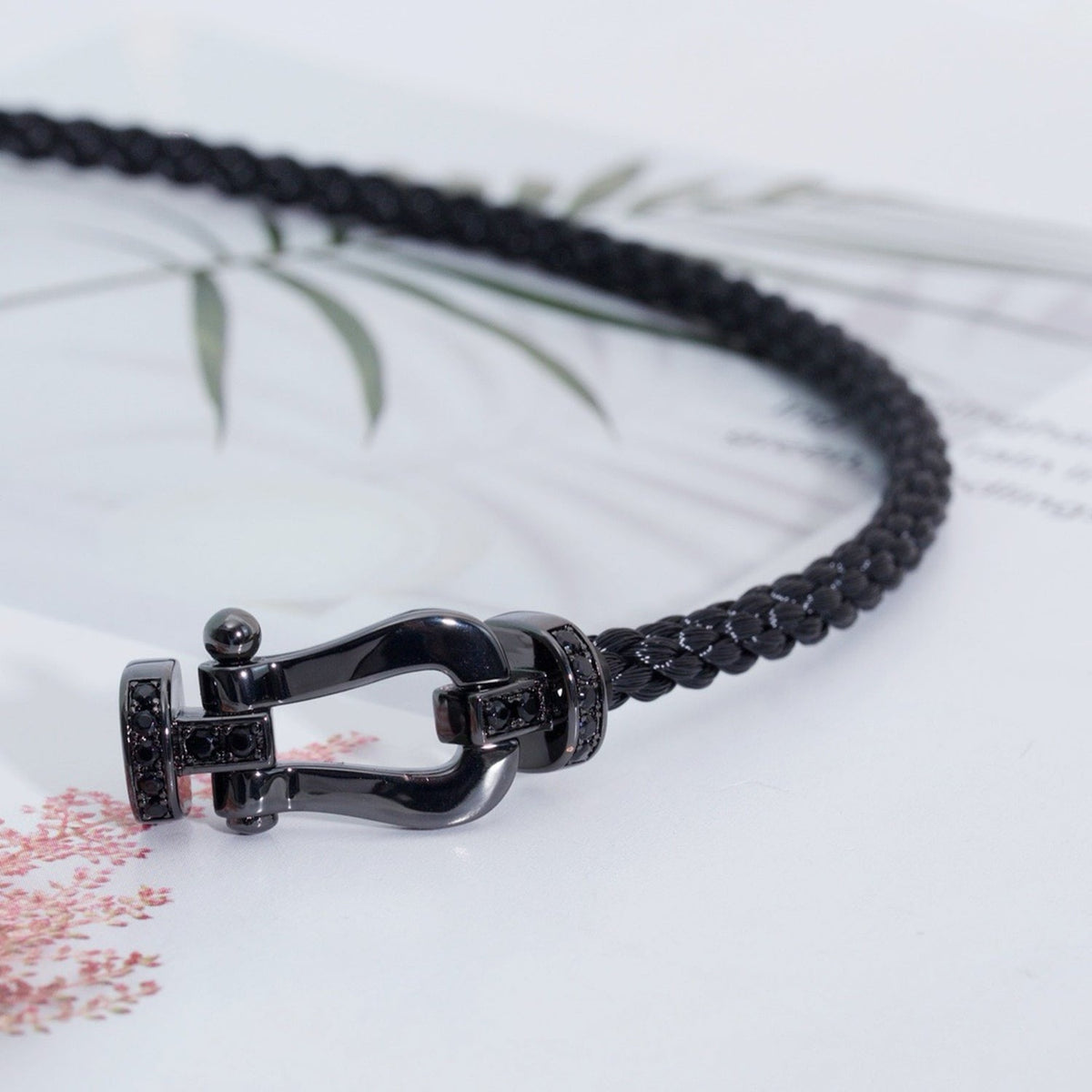 [⭐Corinne]FORCE LARGE SERIES HORSESHOE BLACK SAMURAI BRACELET