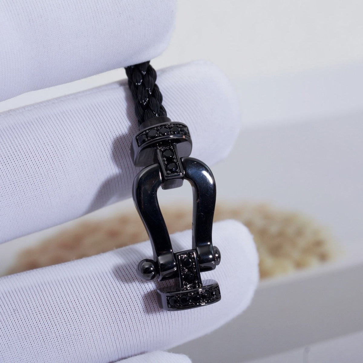 [⭐Corinne]FORCE LARGE SERIES HORSESHOE BLACK SAMURAI BRACELET