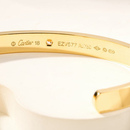 [⭐Corinne]LOVE BRACELET 6.1MM 1 DIAMOND OPEN CUFF