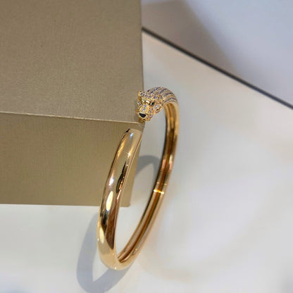[⭐Corinne]PANTHERE HALF DIAMOND OPEN BRACELET