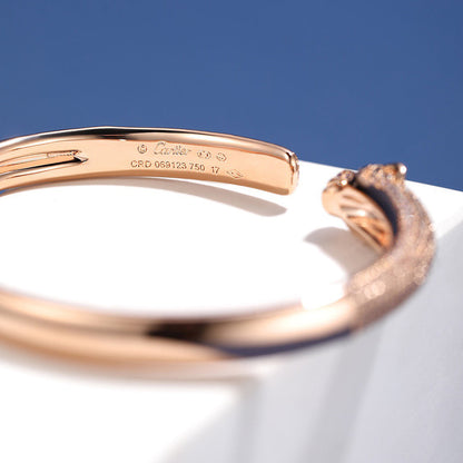 [⭐Corinne]PANTHERE FULL DIAMOND OPEN BRACELET