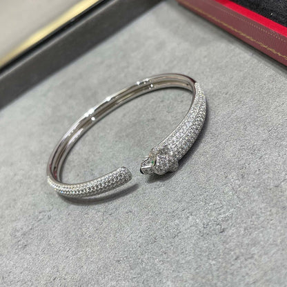 [⭐Corinne]PANTHERE FULL DIAMOND OPEN BRACELET