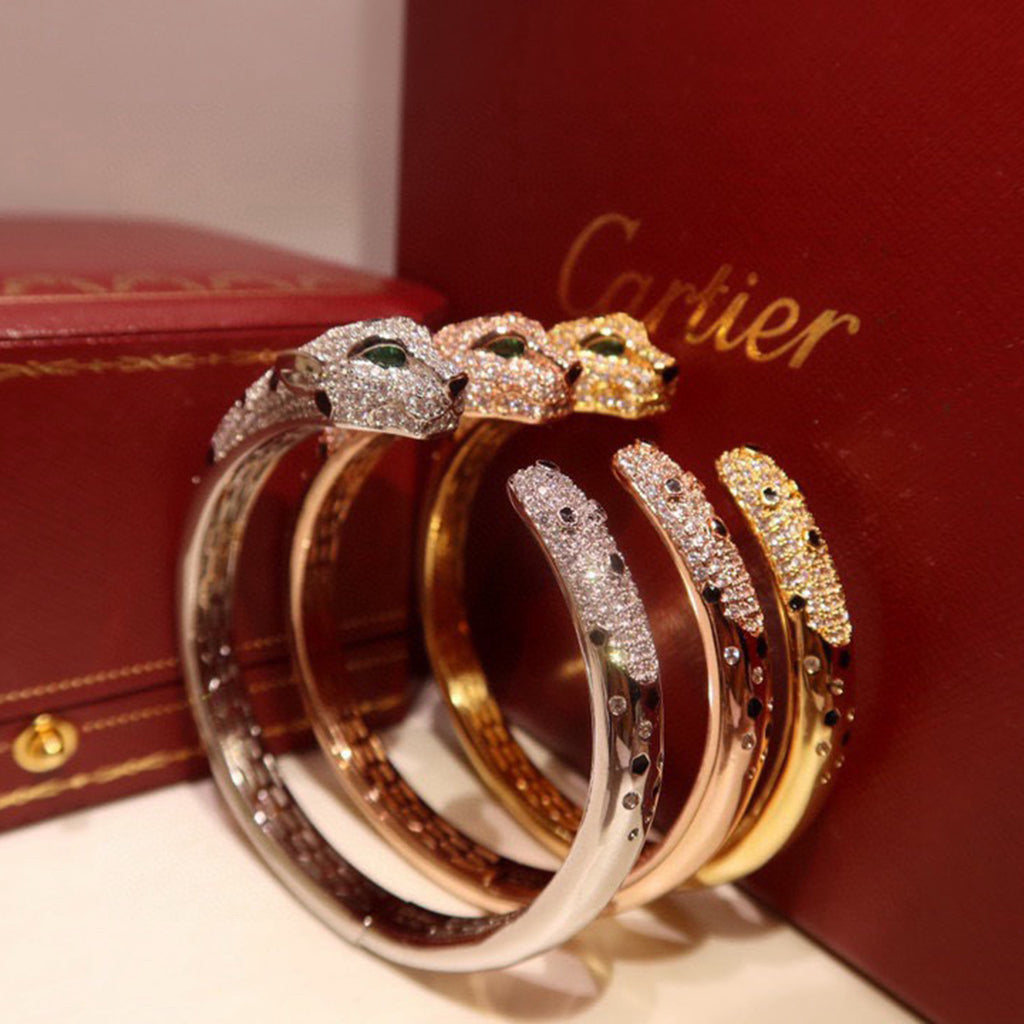 [⭐Corinne]PANTHERE BIG BRACELET DIAMONDS