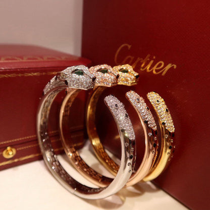 [⭐Corinne]PANTHERE BIG BRACELET DIAMONDS