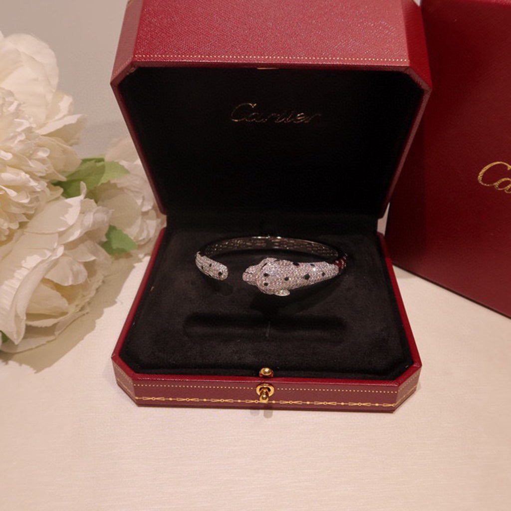 [⭐Corinne]PANTHERE BIG BRACELET DIAMONDS